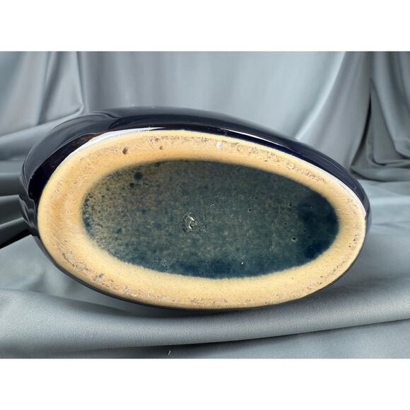 Vintage Studio Pottery Vase Copper Luster Glaze Sculptural Handle 9.5x7 - Picture 6 of 6